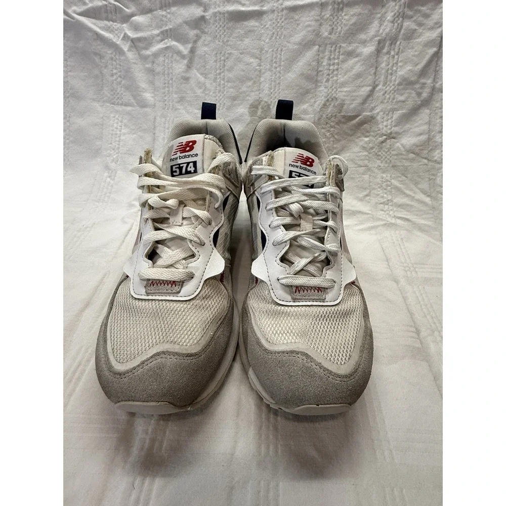 New Balance 574 Reimagined White Natural Indigo Mens Size 8